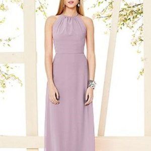 Dessy 8151.....Full Length, Halter, Open Back Dress...Suede Rose..Size 10...NWT